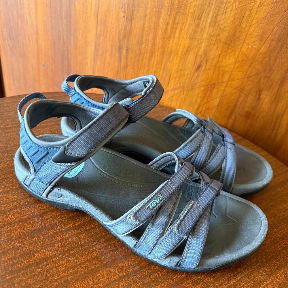 Teva Tirra 4266 Strappy Sports Hiking Sandals Blue Grey Women Size 10